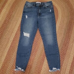 KanCan Dark Blue Distressed Skinny Jeans